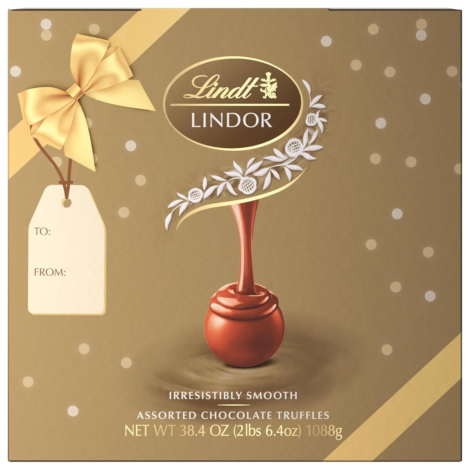 Lindt LINDOR Assorted Chocolate Truffles 90 Count Gift Box, Chocolate Candy with Smooth, Melting Truffle Center, 38.4 oz. Box - Image 6