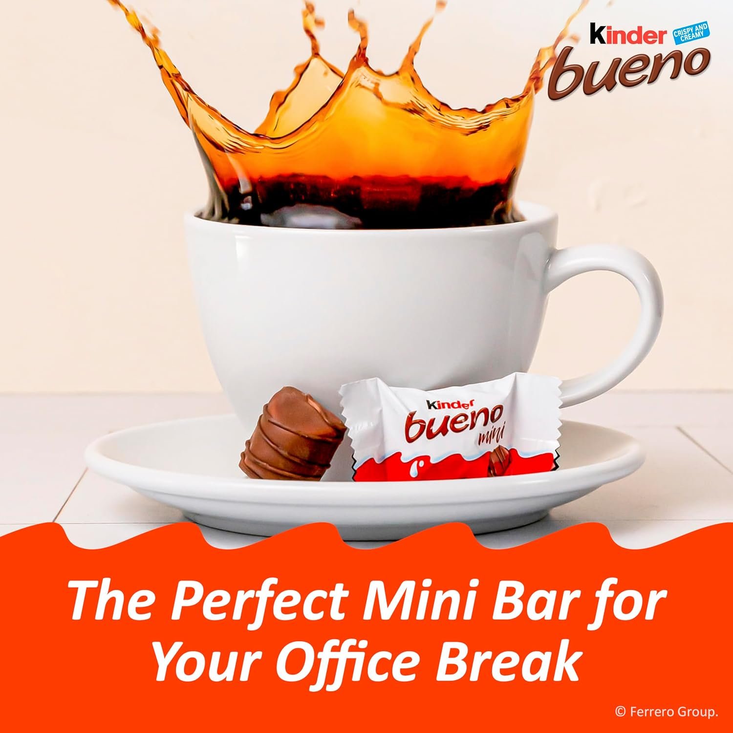 Kinder Bueno Mini Milk Chocolate Bars with Hazelnut Filling, Chocolate Candy Bars for Game Day, Football Party Supplies, Snacks for Adults, 5.7 oz. - Image 6