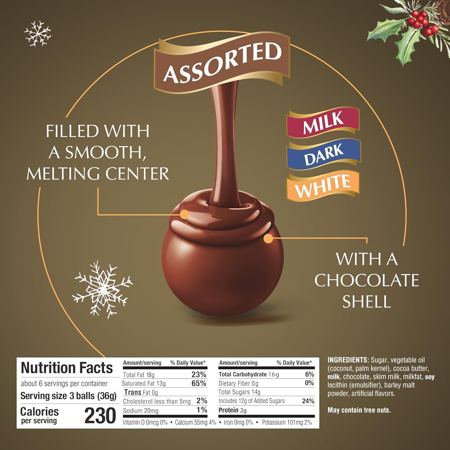 Lindt LINDOR Assorted Chocolate Candy Truffles Modern Gift Box, Assorted Chocolate Candy with Smooth, Melting Truffle Center, 7.6 oz. - Image 2