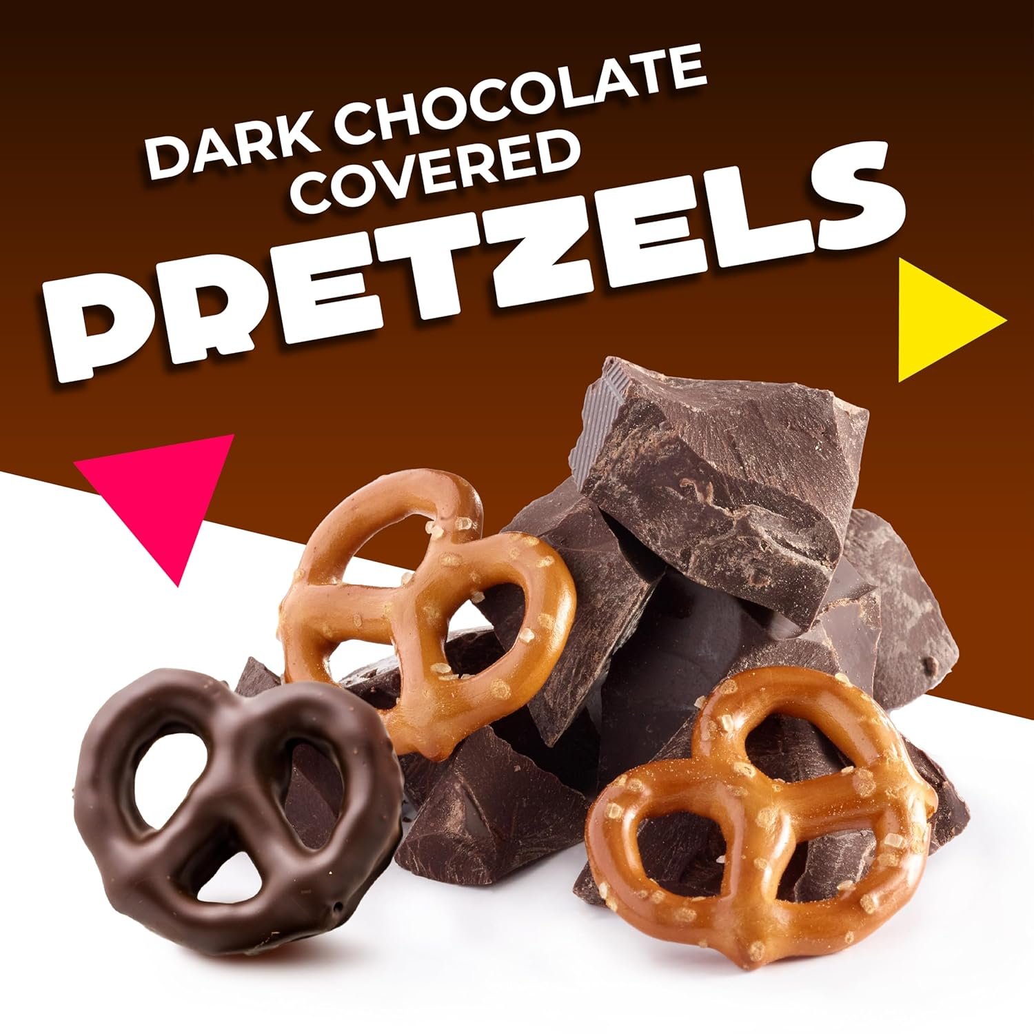 Dark Chocolate Covered Pretzels, Salted Pretzels in Mildly Sweet Smooth Dark Chocolate, 14 Ounce Bag - Image 4