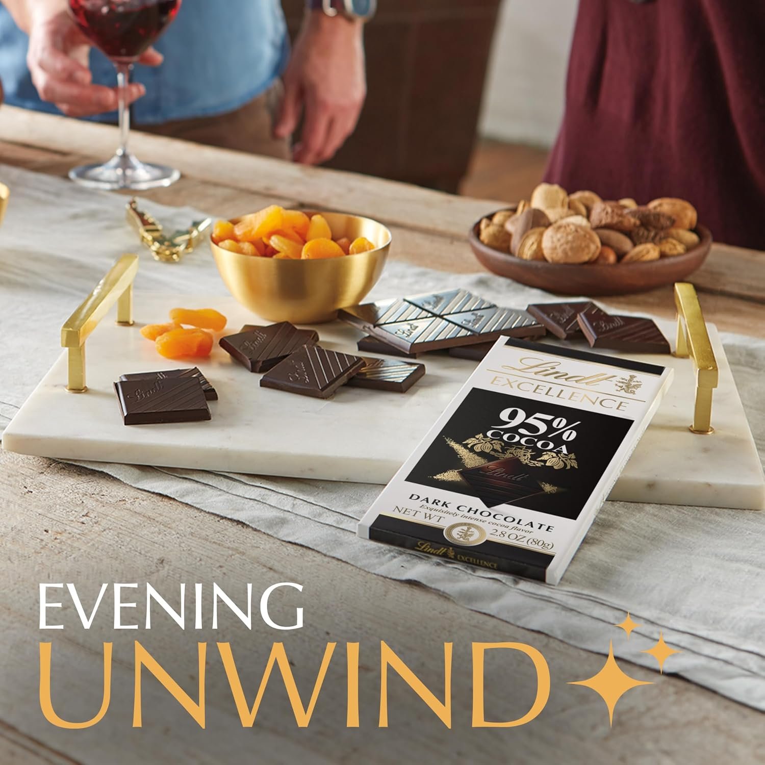 Lindt EXCELLENCE 95% Cocoa Dark Chocolate Bar, Dark Chocolate Candy, 2.8 oz. (12 Pack) - Image 8