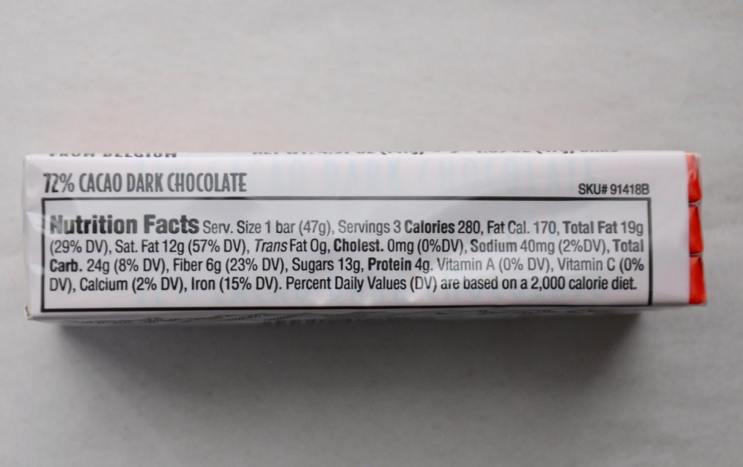 Trader Joe's Belgian Dark Chocolate Bars 3 Variety Pack - Total 9 Bars, 1.7 ounces - Image 2