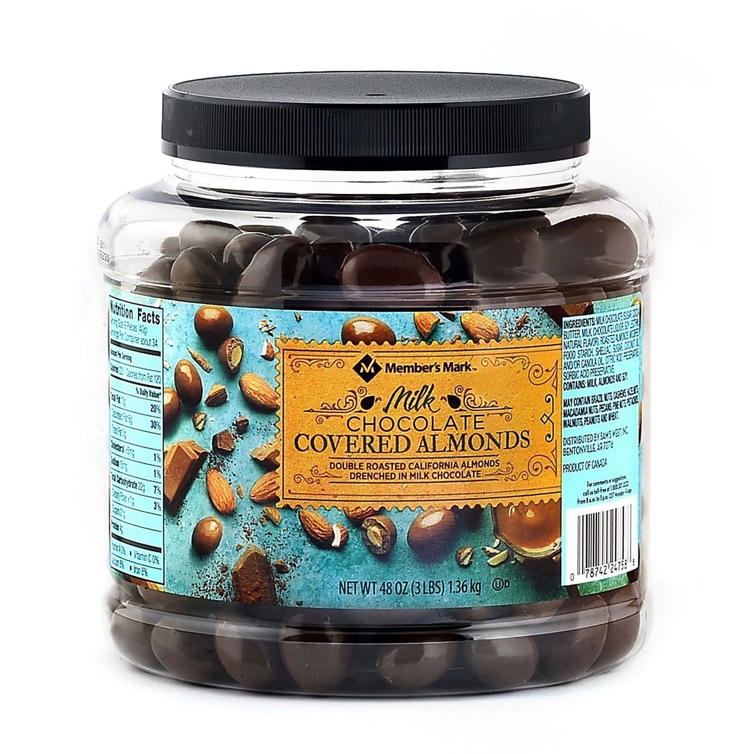 Milk Chocolate Covered Almonds -48 Oz - Members Mark