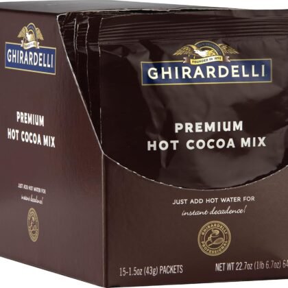 Ghirardelli Premium Hot Cocoa Envelopes, Rich chocolate, 22.7 Ounce (Pack of 15)
