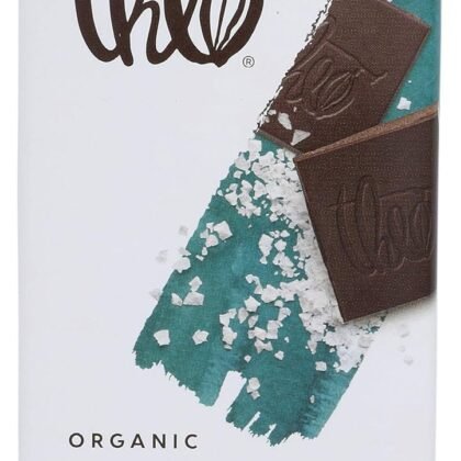 Theo Sea Salt Organic Dark Chocolate Bar, 70% Cacao, 1 Bar | Vegan, Fair Trade
