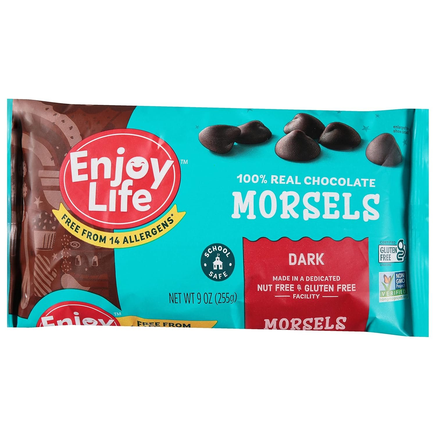 Enjoy Life Baking Dark Chocolate Morsels, Dairy Free , Soy Free, Nut Free, Non GMO, Gluten Free, Vegan Chocolate Chips, 9 oz bag - Image 9