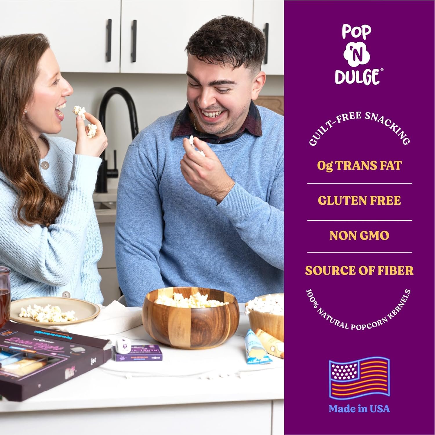 Date Night Scratch Off Cards Movie Popcorn Gift Set, Best Couples Gift Ideas, 30 Date Night Scratch Off Cards, Movie Night Dice Game, Popcorn Kernels & Gourmet Seasoning, Valentines Gifts for Her Him - Image 9