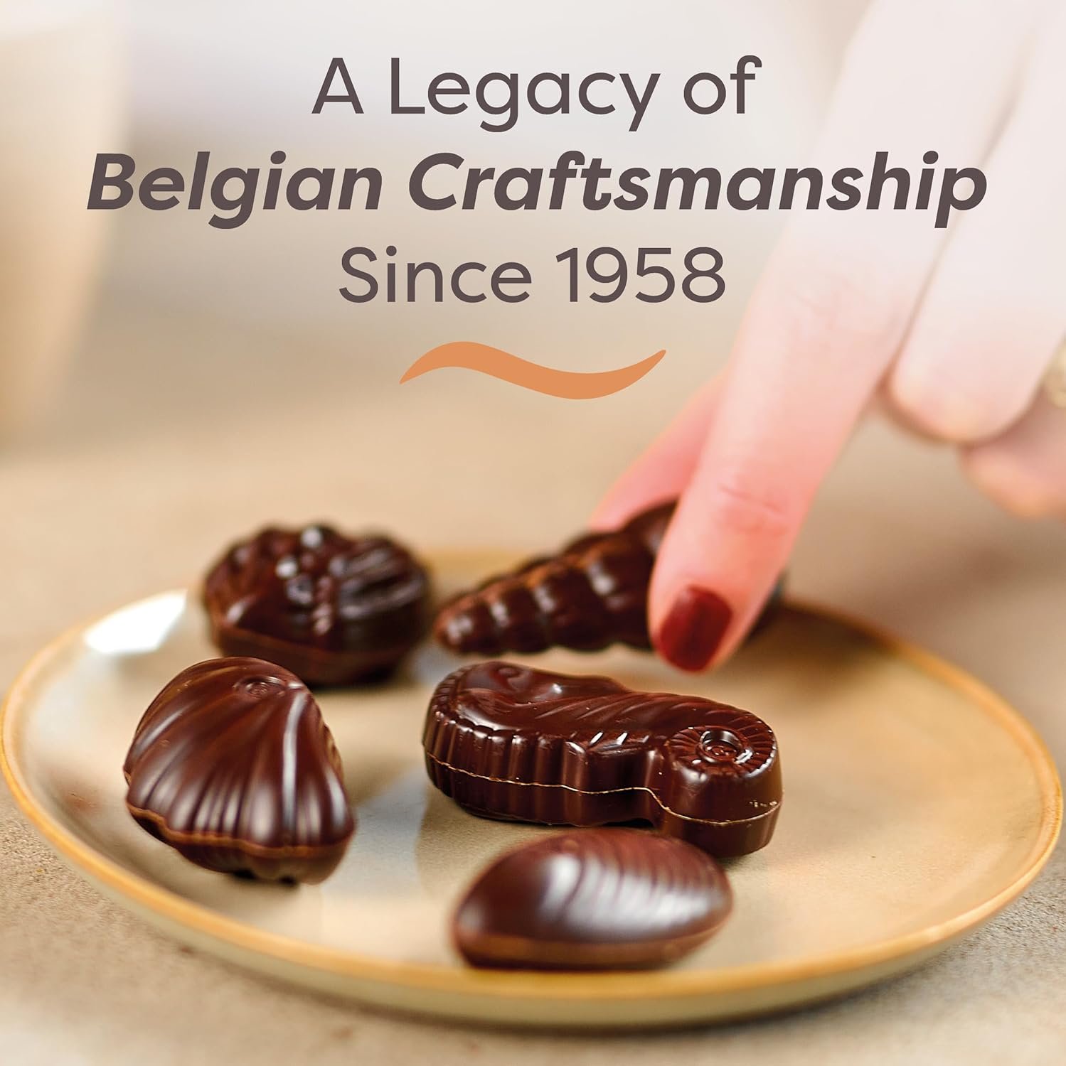 Valentines Day Dark Chocolate Seashells Gift Box by GuyLian, 7.94 oz, 20 pc (Pack of 2) Gourmet Belgian Dark Praliné with 72% Cocoa, Valentine Candy for Her and Him - Image 5