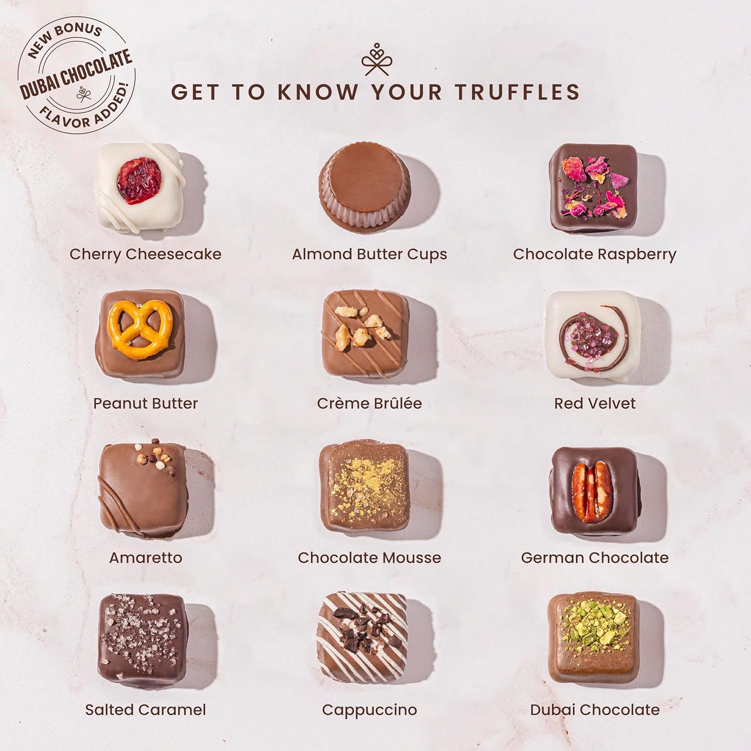 Chocolate Gift Basket, Candy Food Gifts, Gourmet Snack Box, Holiday Present Idea, Corporate Him & Her, Men, Women, Two-Tier Box with Assorted Belgian Truffles, 10+ Flavors, Bonnie and Pop (Copper) - Image 3