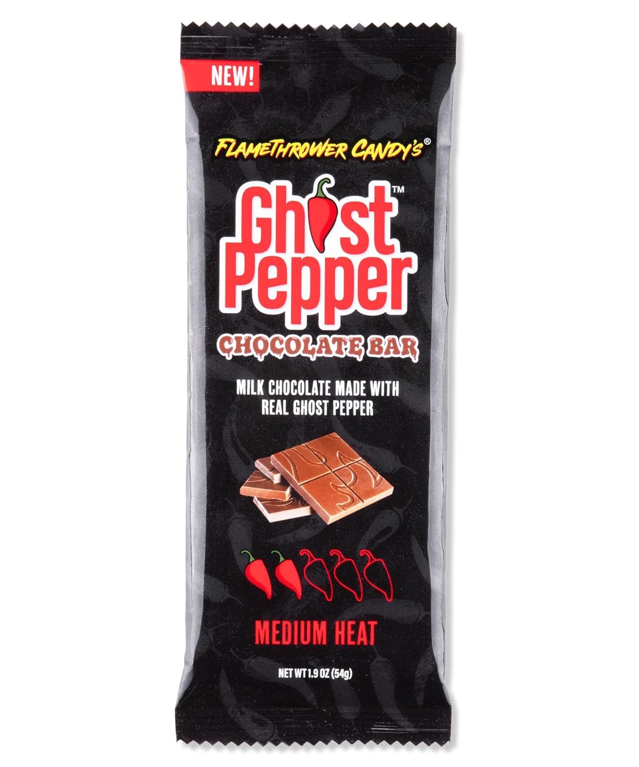 Ghost Pepper Chocolate Bar, Milk Chocolate Made with Real Ghost Pepper, Made in the USA (Single Bar) - Image 4