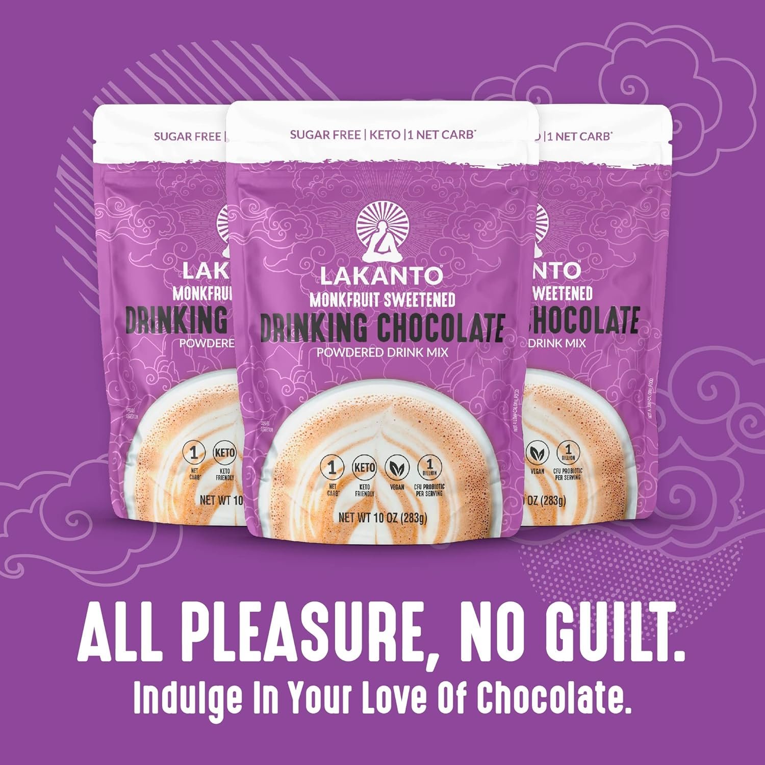 Lakanto Sugar Free Drinking Chocolate - Cold or Hot Cocoa Powder Mix, Shelf Stable Probiotics, Monk Fruit Sweetener, Keto Diet Friendly, Vegan, Dutch Cocoa, Gourmet Taste (Original - 10 oz) - Image 7