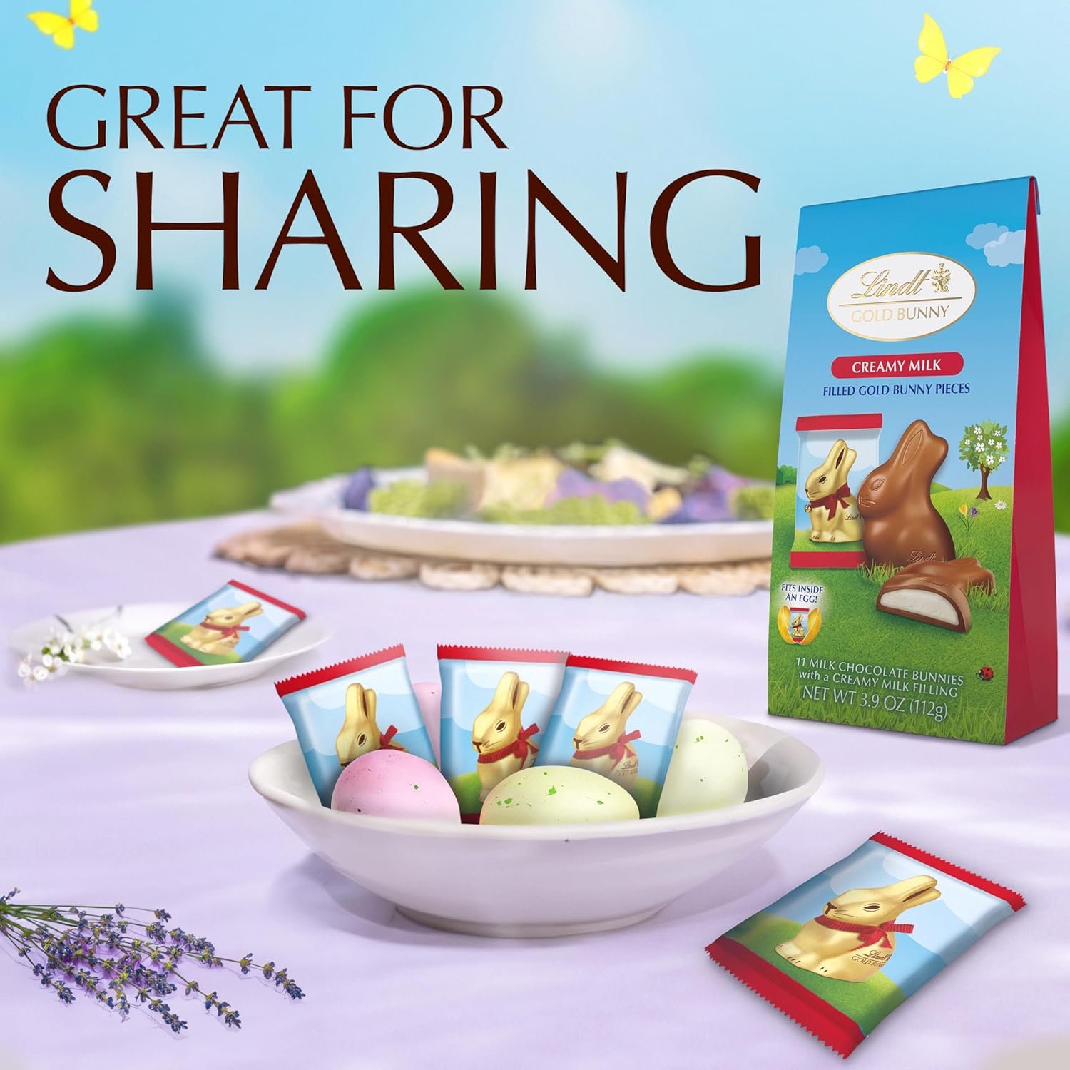 Lindt GOLD BUNNY Creamy Milk Chocolate Candy Bunnies, 11 Pieces, 3.9 oz. Bag - Image 5