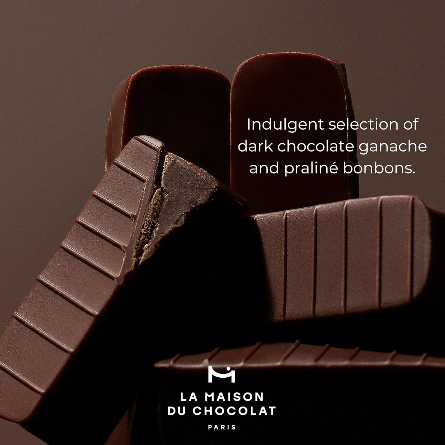 LA MAISON DU CHOCOLAT Coffret Maison Dark, Gourmet Dark French Chocolate Gift Box (40 Pieces) - Image 3