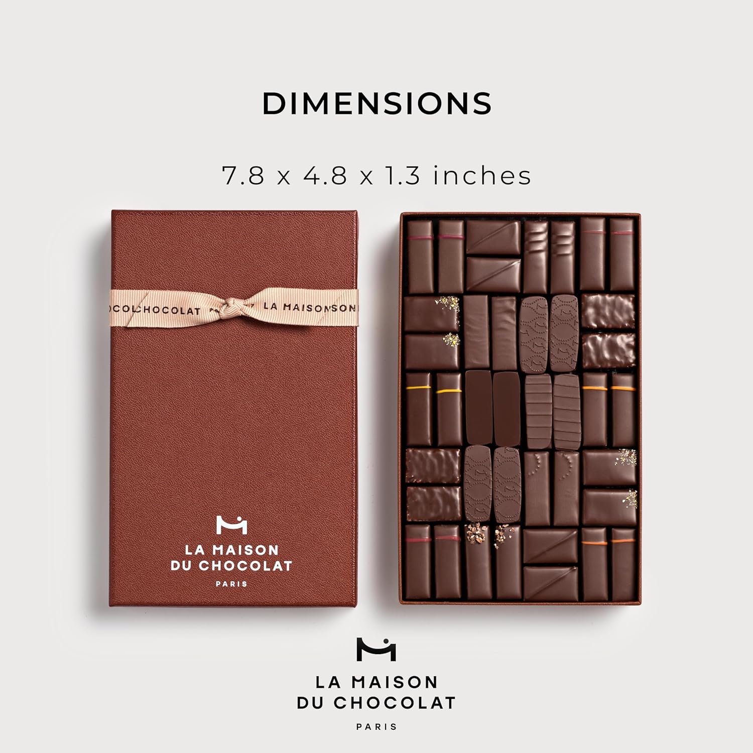 LA MAISON DU CHOCOLAT Coffret Maison Dark, Gourmet Dark French Chocolate Gift Box (40 Pieces) - Image 4