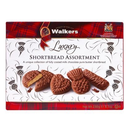 Walker's Shortbread Assorted Chocolate Shortbread, Luxury Holiday Treat, 8.1 Oz Box