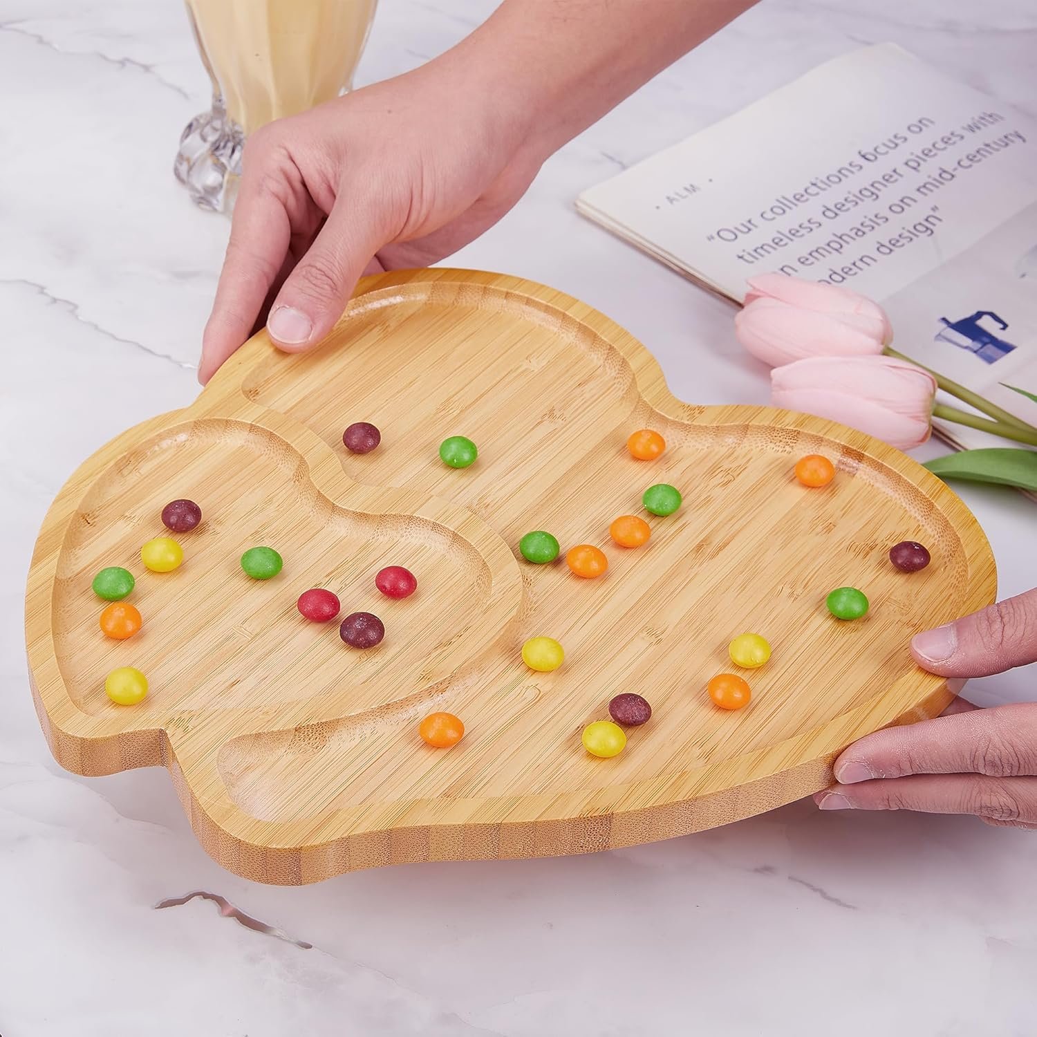 Heart Shaped Charcuterie Board, Heart Cutting Board Serving Platter Valentines Cheese Tray for Valentine's Day Decor Kitchen Accessories 10.63" L x 10.63" W - Image 4