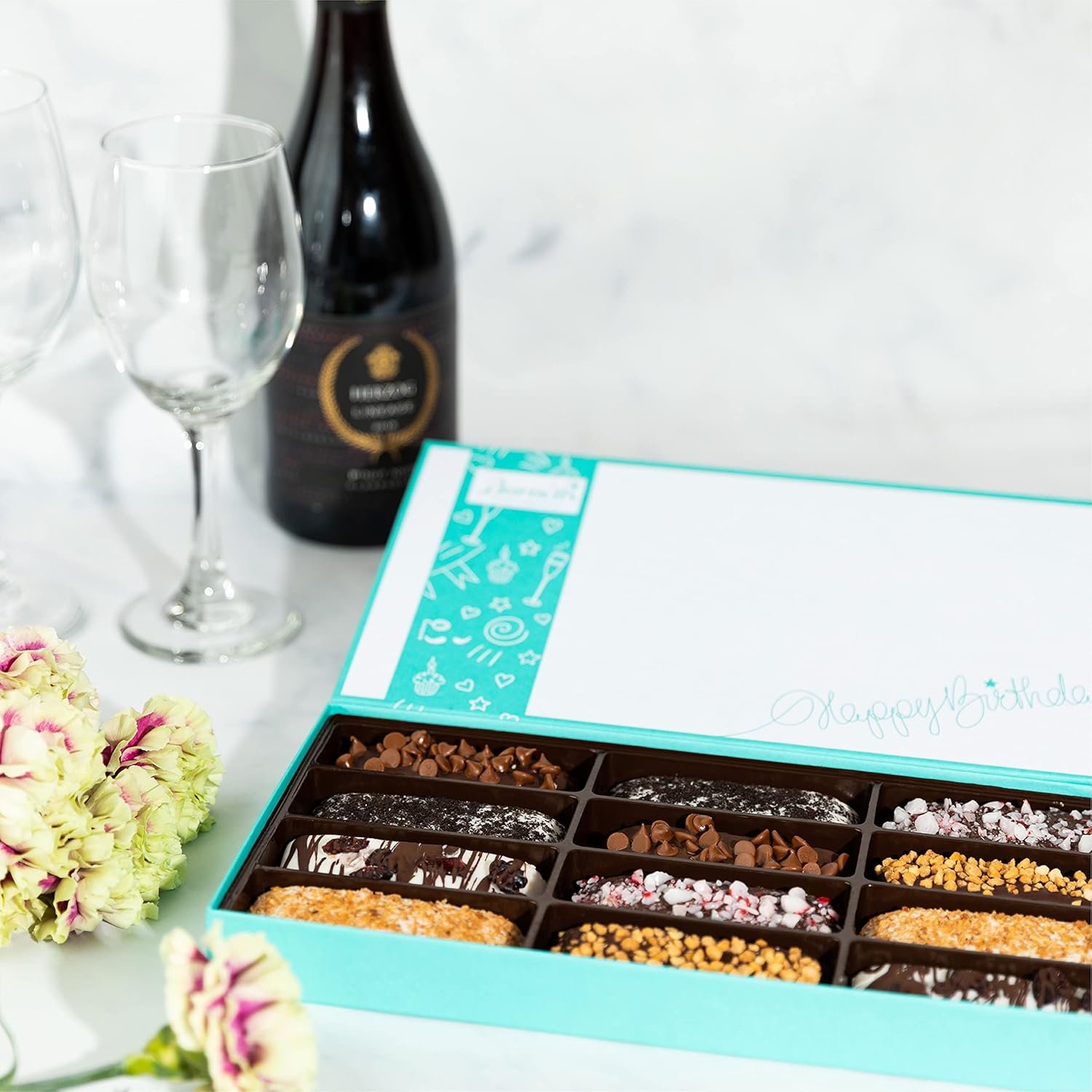 Barnetts Birthday Gifts for Women & Men, Gourmet Chocolate Biscotti Cookies, Unique Prime Food Happy Birthdays Gift Basket, Her Wife Mom Dad Sister Girls Friendship, 40th 60th Or 70th, Cookie Baskets - Image 2