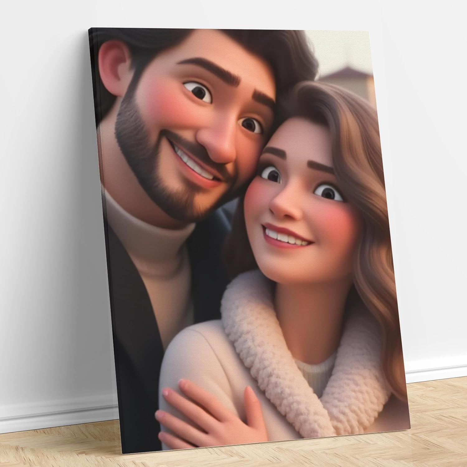 Julyly POD Custom Cartoon Portrait, Custom Couple Portrait Wall Art Print, Portraits from Photo, Personalized Gift for Her, Him, Wife, Husband, Gifts Valentine Birthday Wedding Christmas for Men Women - Image 6