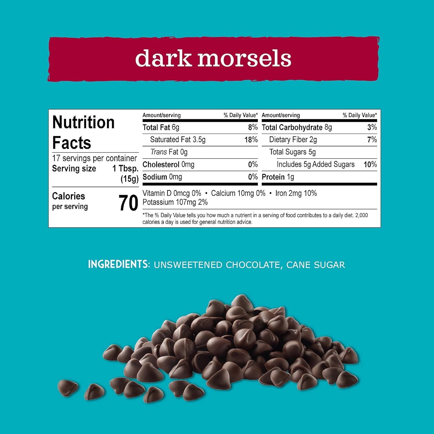 Enjoy Life Baking Dark Chocolate Morsels, Dairy Free , Soy Free, Nut Free, Non GMO, Gluten Free, Vegan Chocolate Chips, 9 oz bag - Image 3