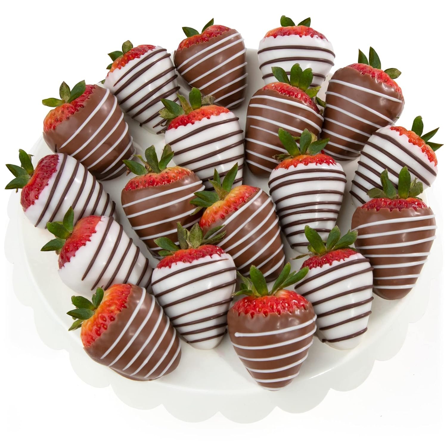 A Gift Inside 18 Berry Bites Milk Dark White Chocolate Covered Strawberries (Fun Size)