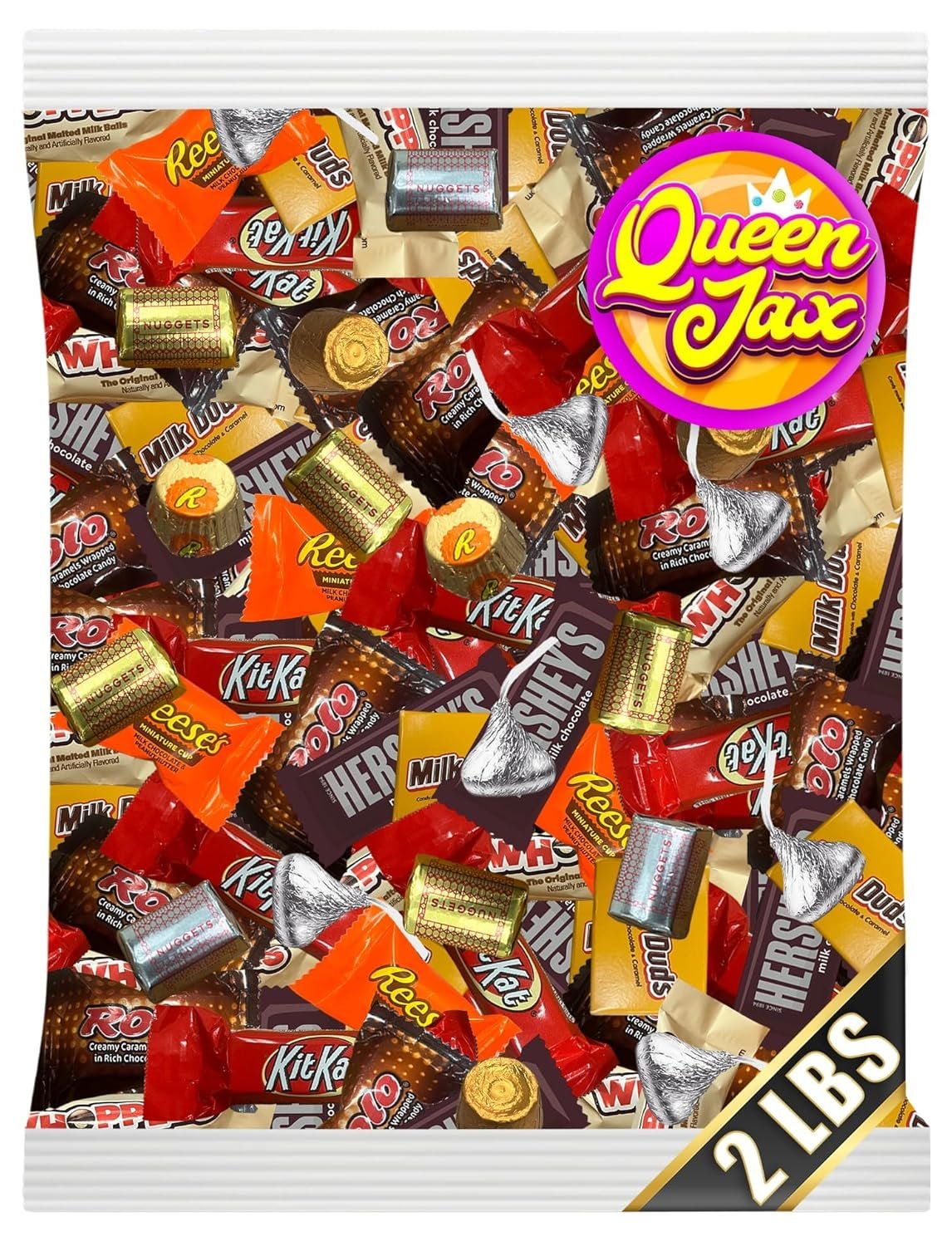 Assorted Chocolate Candy Variety Pack - 2 Lb Bulk Chocolate Mix - Valentine's Day - Bulk Mini Chocolates Candy Bars Individually Wrapped - Individually Wrapped Candies