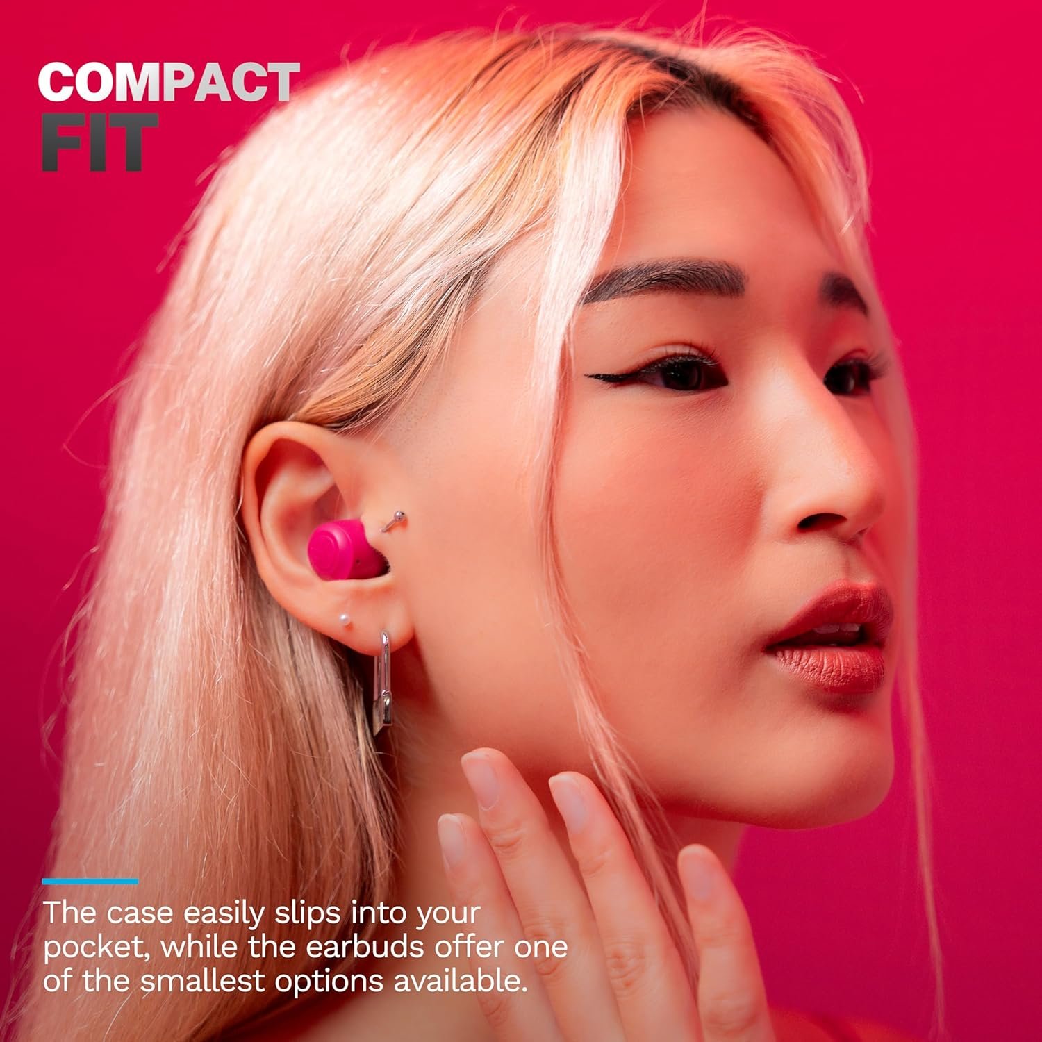 JLab Go Air Pop+ True Wireless Earbuds, in Ear Headphones, Bluetooth Earphones, 35H Playtime Ear Buds, Bluetooth Earbuds with Microphone, USB-C Charging Case, Dual Connect, EQ3 Sound, Dark Pink - Image 6