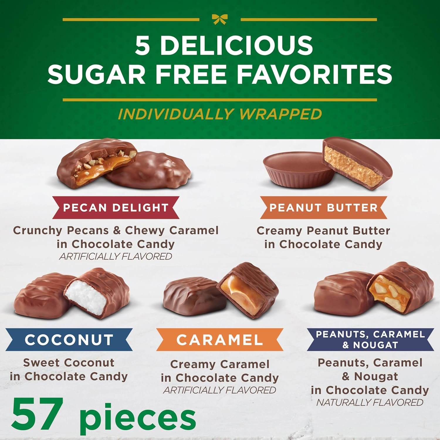 RUSSELL STOVER Sugar Free Assorted Chocolate Candy Bag Gift, 32 oz - Image 4