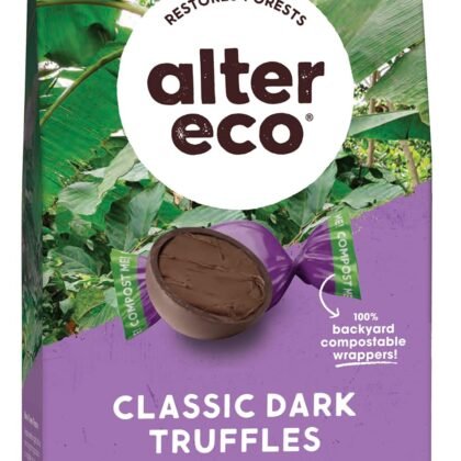 Alter Eco |Classic Dark Chocolate Truffles | Pure Dark Cocoa, Fair Trade, Organic, Non-GMO, Gluten Free (10 Count (Pack of 1))