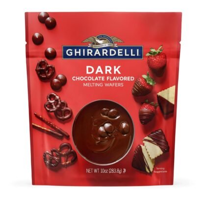 GHIRARDELLI Dark Chocolate Flavored Melting Wafers, 10 oz Bag – Rich Chocolate Candy Melts for Dipping, Coating, Molding & Baking