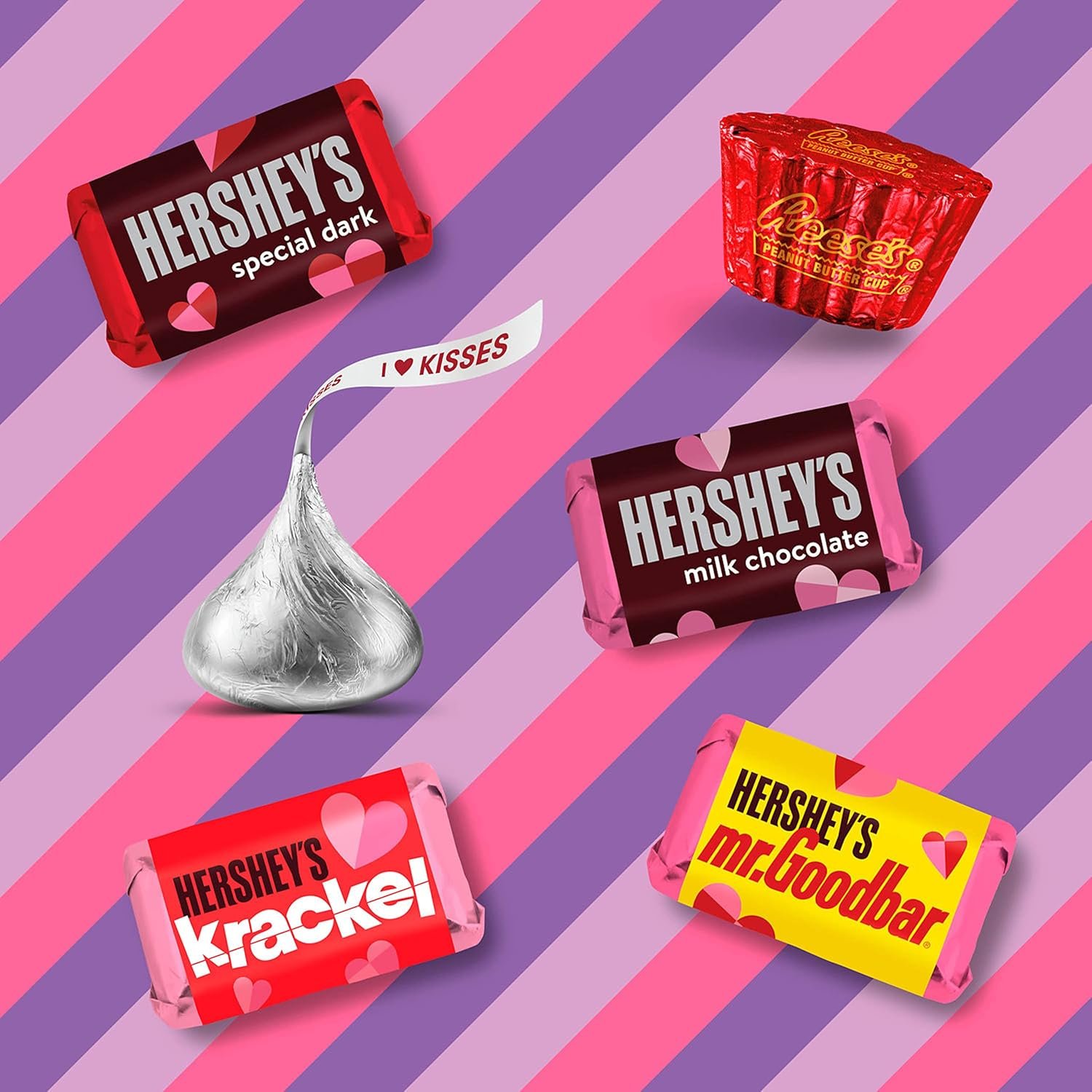 HERSHEY'S and REESE'S Assorted Chocolate, Valentine's Candy Bag, 21.7 oz - Image 4