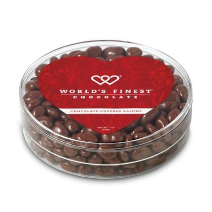 Heart Chocolate-Covered Raisins - Milk Chocolate - 1 lb - World's Finest Chocolate