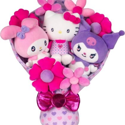 Jazwares Hello Kitty® and Friends - 12-inch Plush Special Valentine’s Bouquet - 9 Plush - Officially Licensed Sanrio® Product Ages 6+