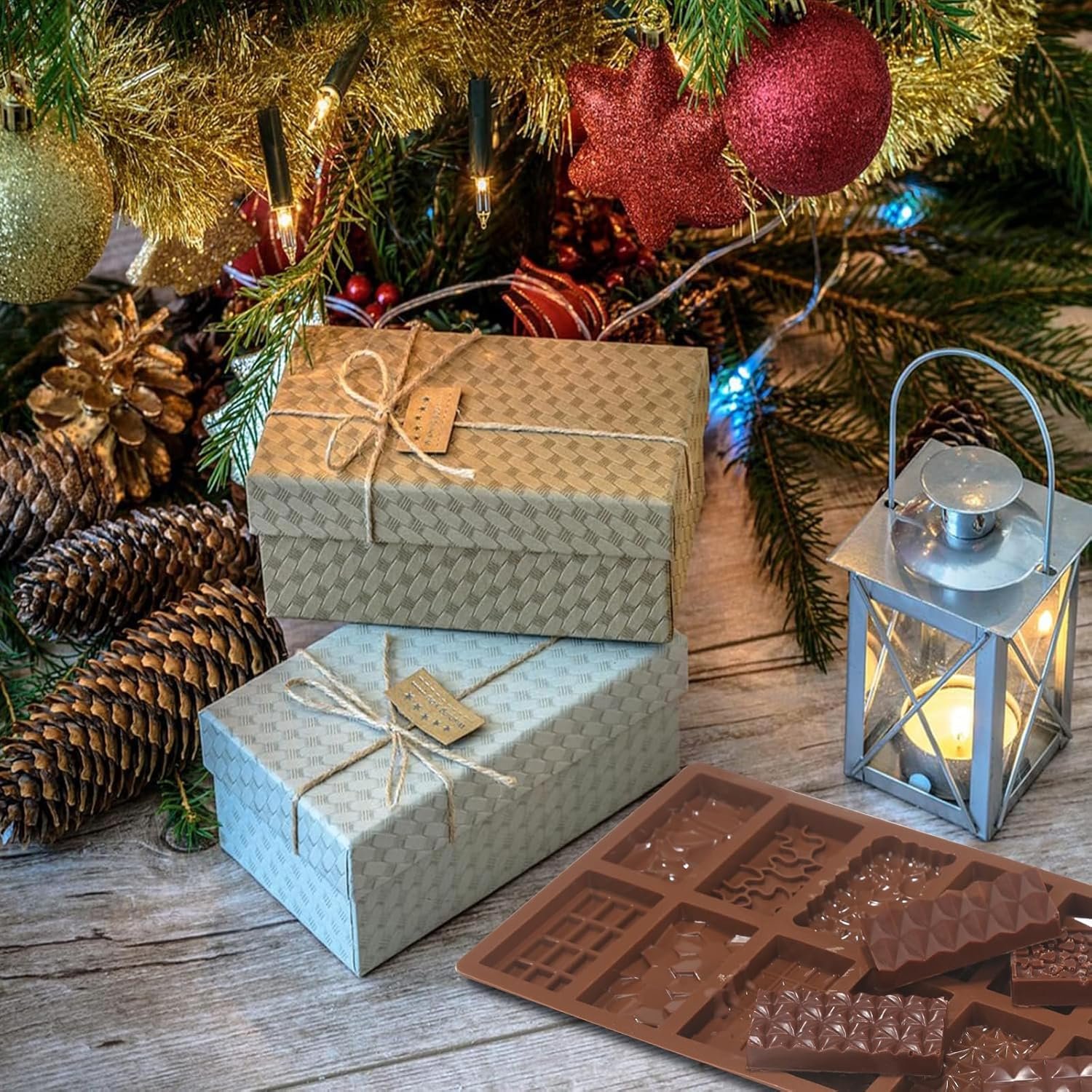 Chocolate Molds, 2Pcs Mini Silicone Chocolate Bar Mold with 100Pcs Bags, Break Apart Non-stick Small Chocolate Candy Bar Molds Wax Melt Molds for Chocolate Bar - Image 7