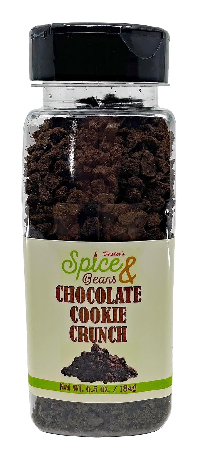 Chocolate Cookie Crunch | Ice Cream Topping & Dessert Decoration | by Dasher's Spice & Beans | 6.5 oz.