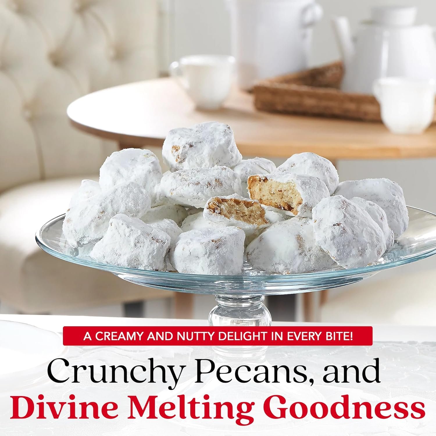 David's Cookies Butter Pecan Meltaways 907g - Image 4