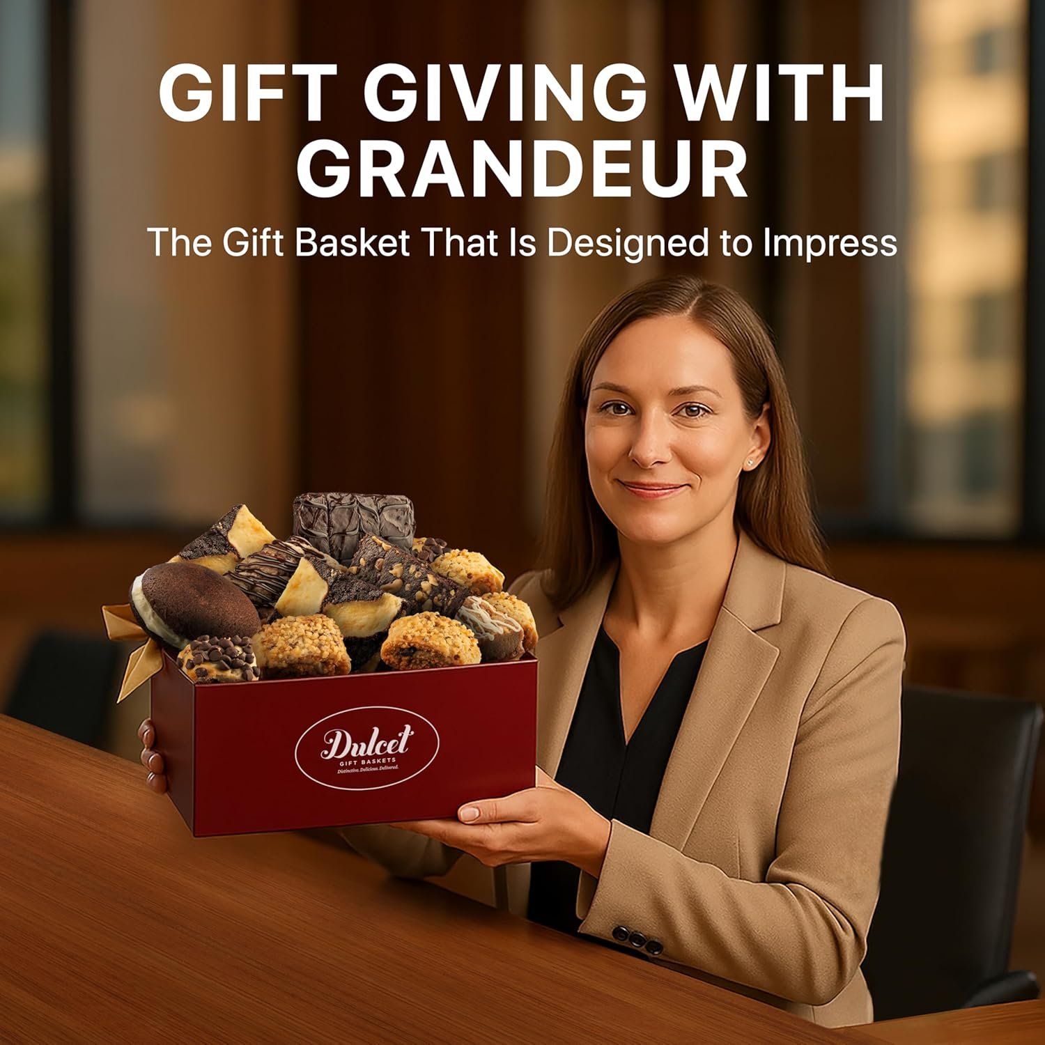 Dulcet Holiday Gift Basket - Premium Assortment of Baked Goods - Christmas Gift Basket with Individually Wrapped Whoopie Pies, Brownies, Rugelah, and More - Personal Note Option Included. - Image 4