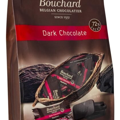Bouchard Premium Belgian Dark Chocolate with 72% Cacao | Individually Wrapped Pieces (2 LB)