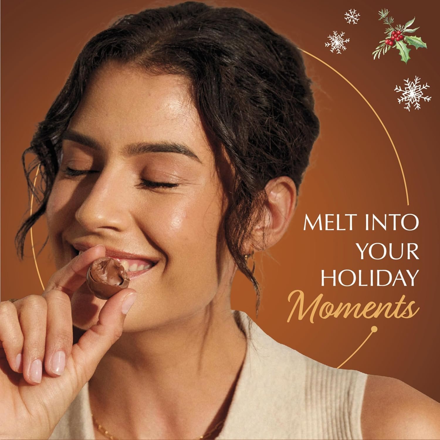 Lindt LINDOR Holiday Snickerdoodle White Chocolate Candy Truffles with Smooth, Melting Truffle Center, 8.5 oz. Bag - Image 5