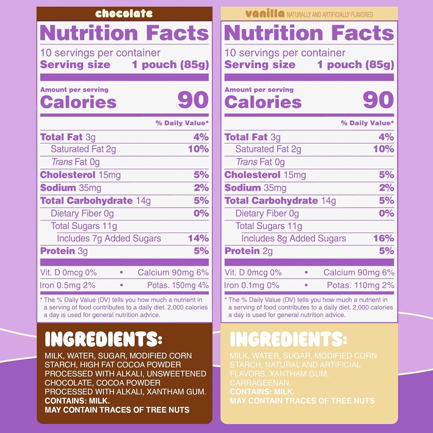 GoGo squeeZ PuddingZ Variety Pack, On-the-Go Chocolate and Vanilla Pudding, 3 oz. Pouches (Pack of 20), BPA Free Pouches - Image 9