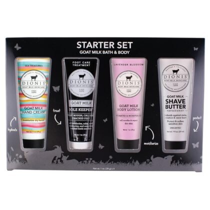 Dionis Goat Milk Bath & Body Starter Set 1 oz (Pack of 4)