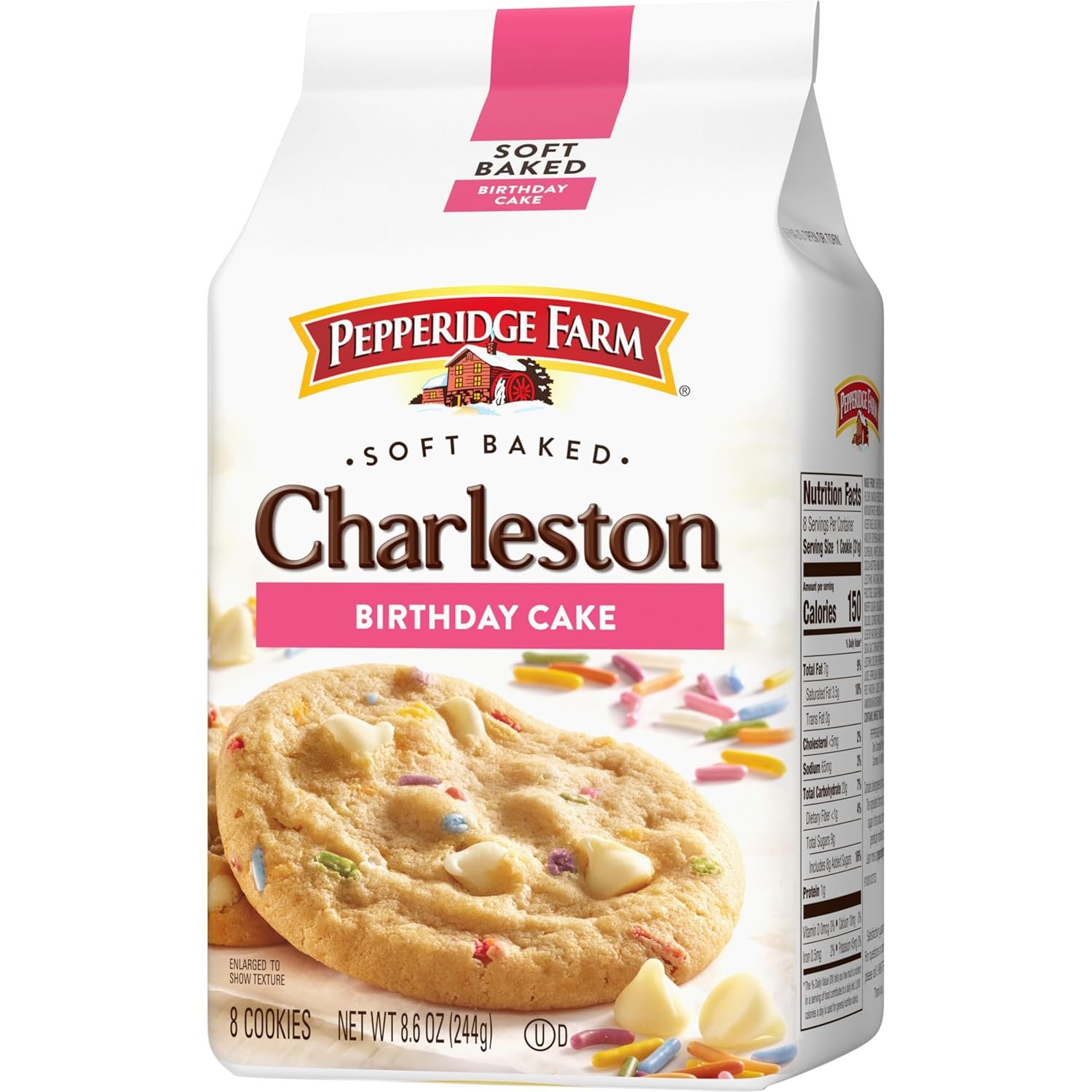 Pepperidge Farm Charleston Birthday Cake Cookies, 8 Soft Baked Cookies, 8.6 oz. Bag - Image 8