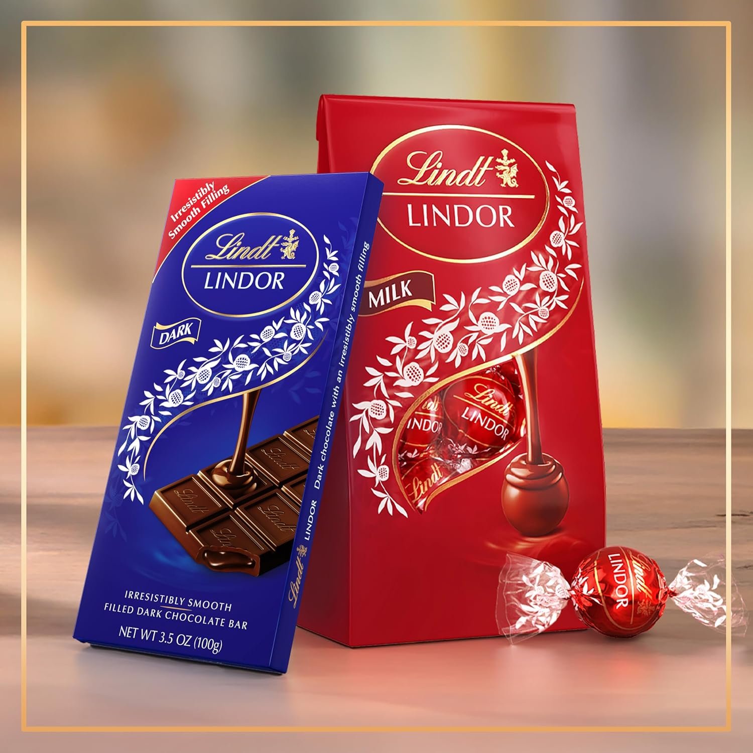 Lindt LINDOR Dark Chocolate Truffle Bar, Chocolate Candy Bar with Smooth Center, 3.5 oz. (12 Pack) - Image 4