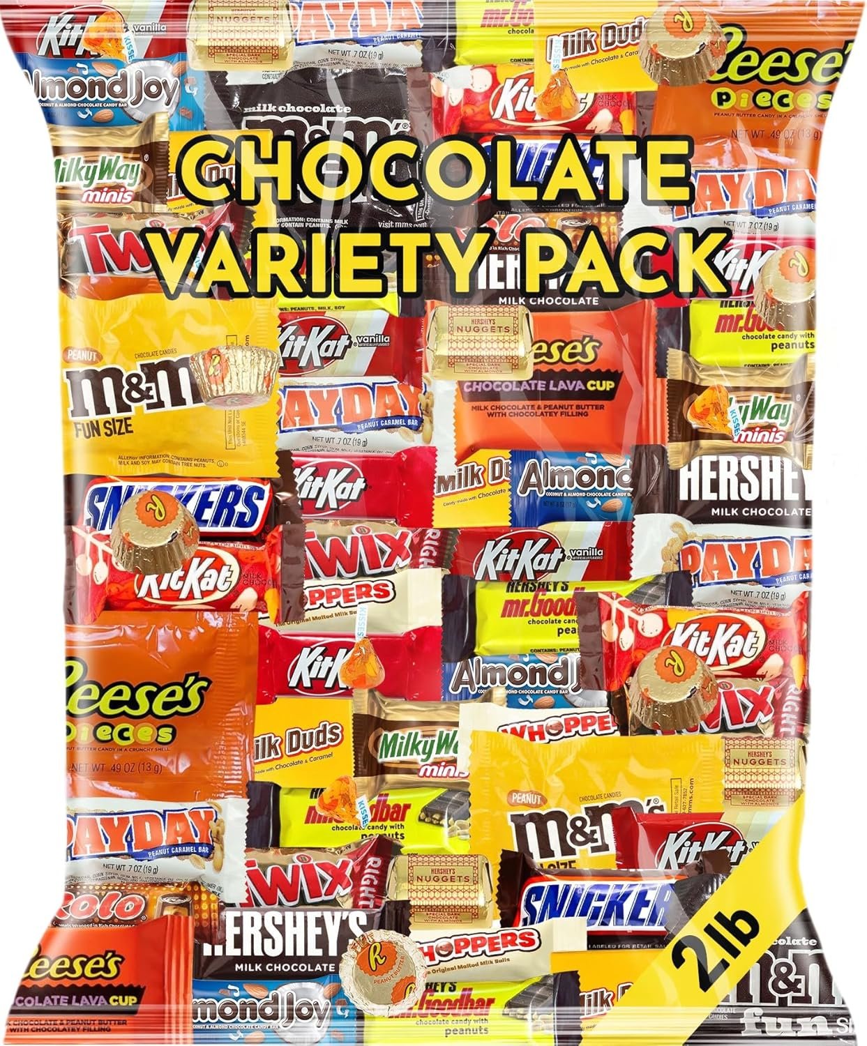 Easter Assorted Chocolate Candy Variety Pack 2 lb – Bulk Individually Wrapped Chocolates for Easter Baskets, Easter Egg Fillers, Parties & Gifting – Premium Mix for All Occasions