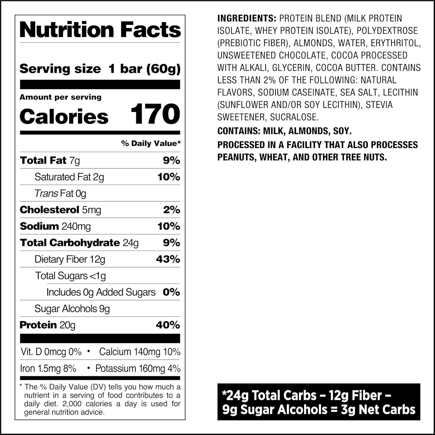Quest Nutrition Double Chocolate Chunk Protein Bars, 20g Protein Bars, 1g Sugar, 4g Net Carb, Gluten Free, Keto Friendly, 4 Count - Image 7