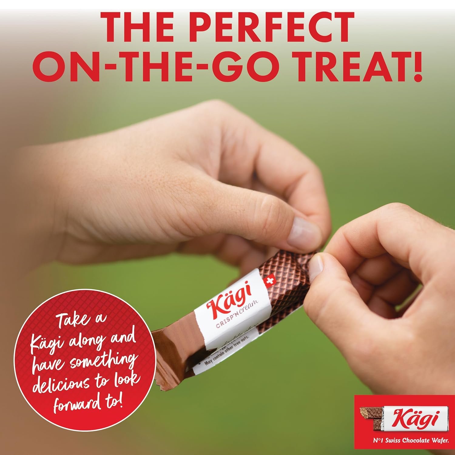 Swiss Milk Chocolate Mousse Filled Wafers by Kägi, Individually Wrapped Snacks, Chocolate Gift, Kägi Crisp'n Cream, Choco Cream, 2-Pack, 88g Bags - Image 6