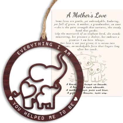 Mothers Day Elephant Suncatcher, Elephant Gifts for Mom, First for Daughter, Young Mom Gift, Easter Basket Gift for Mom, Window Decor and Meaningful Keepsake