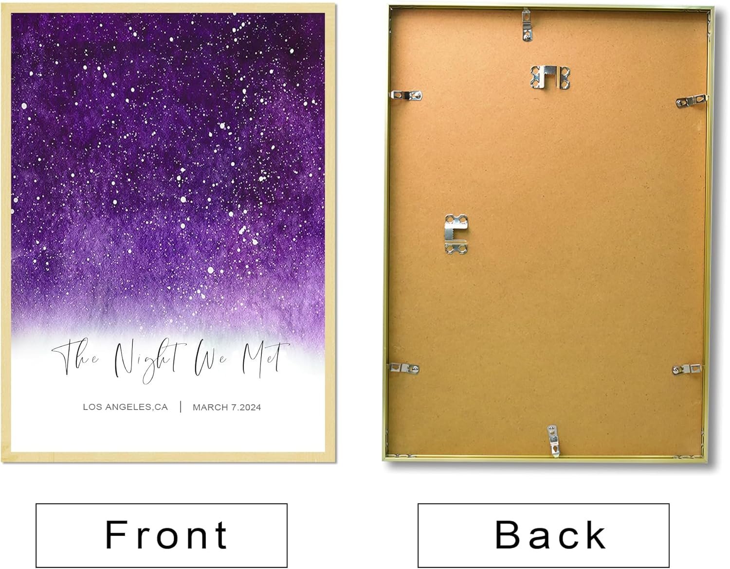 Custom Star Map Print With Specific Dates & Place,Personalized Constellation Map Poster, Special Occasion Star Chart Wall Art- Great Birthday, Anniversary, Engagement, Wedding Romantic Gift - Image 3