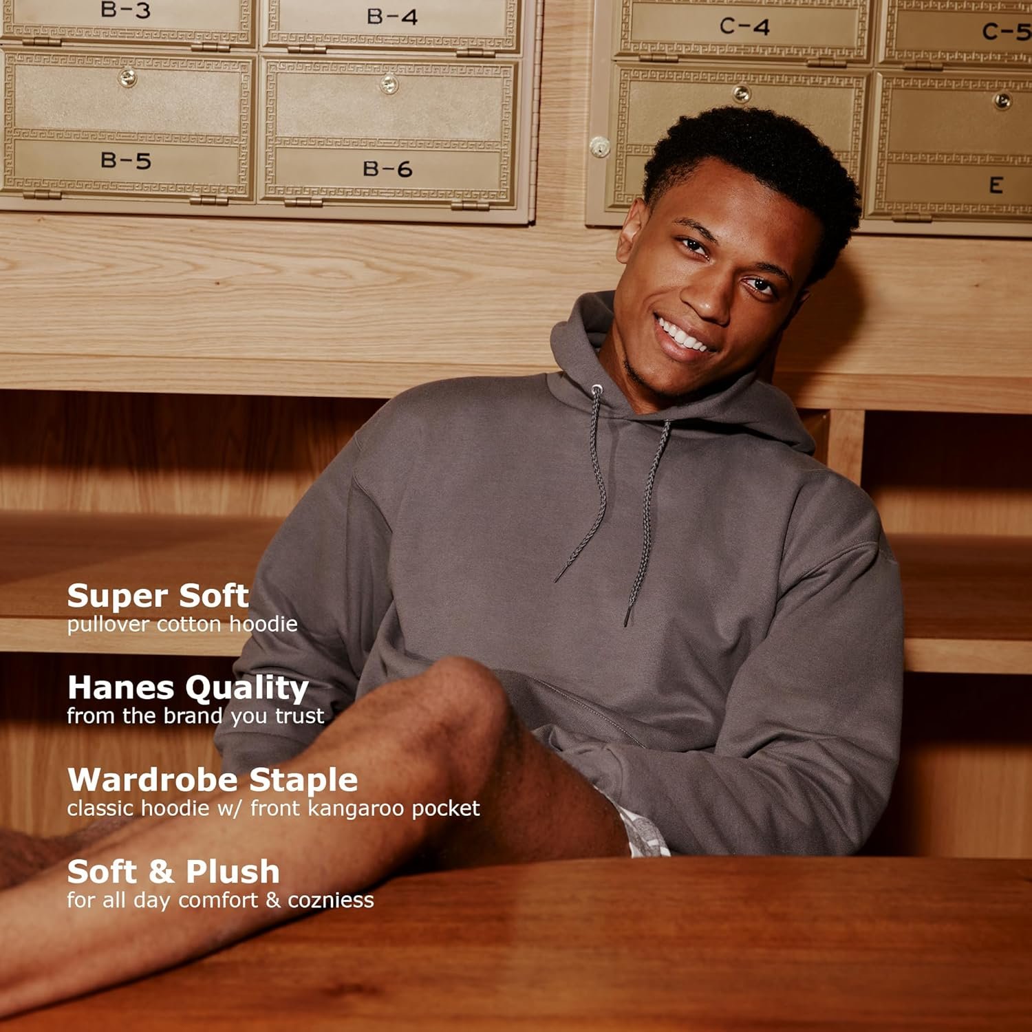 Hanes Men's EcoSmart Hoodie, Midweight Fleece, Pullover Hooded Sweatshirt - Image 6