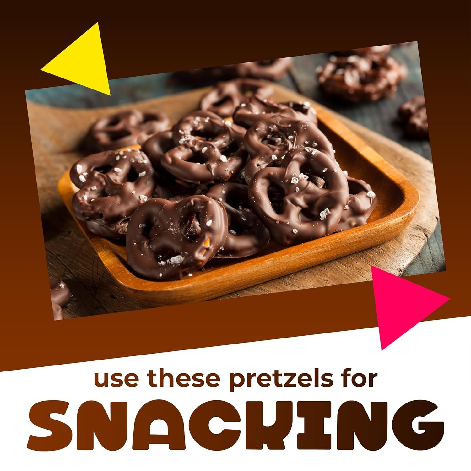 Dark Chocolate Covered Pretzels, Salted Pretzels in Mildly Sweet Smooth Dark Chocolate, 14 Ounce Bag - Image 5
