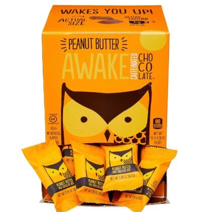 Awake Caffeinated Chocolate Energy Bites, Peanut Butter, 300 Count